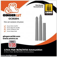 1/35 3,7cm Flak18/36/37/43 Munitions (40pcs) 