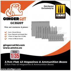1/35 3,7cm Flak43 chargeurs & caisses de munitions (8 pièces) 