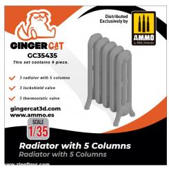 1/35 Radiateur avec 5 colonnes (3 pièces) 