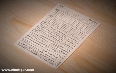 Lettres majuscules 1-3 mm Noir 