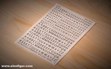 Lettres majuscules 4-5 mm noir 