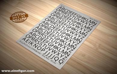 Lettres majuscules 8 mm noires 