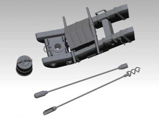 Section of 75 mm artillery piece 