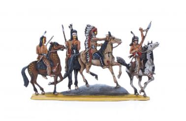 Native Americans: Group on horseback 