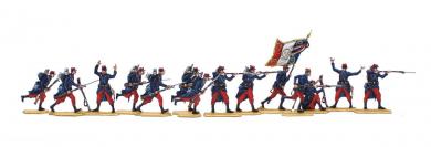 Französische Infanterie in Ausmarschuniform, August 1914 