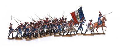 Französische Infanterie vorgehend 