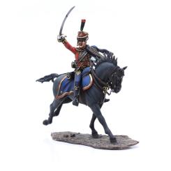 Lieutenant of the Hussars riding up 