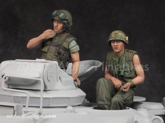Soldats de chars américains au Vietnam 