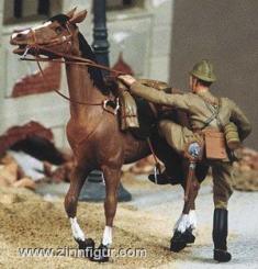 Cavalry NCO, mounting horse 