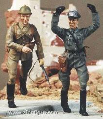 Cavalryman with captured German 
