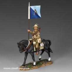 Caporal avec le drapeau de l'escadron A 