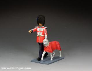 Irish Guards Trommler mit Maskottchen "Seamus" 