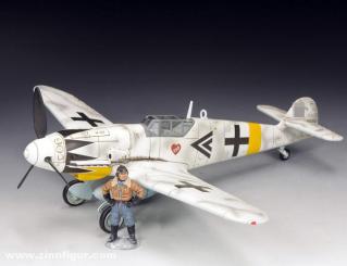 Erich Hartmann mit seiner Bf 109 