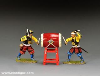 Ashigaru-Taiko-Trommler-Set - Westarmee - Westarmee des Mitsunari 