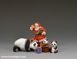 Santa & His Panda Bears 