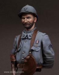 French Infantryman - Chauchat MG Gunner - 62nd Regiment - 1916 