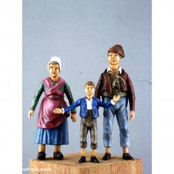 Paysan, paysanne et enfant (Landbevölkerung) 