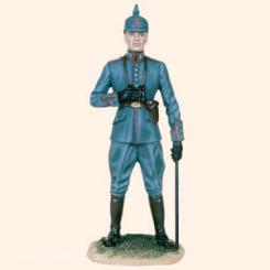 Officier d'infanterie, avec calotte à pointe (Feldgrau, pour la déclaration de guerre 1914) 