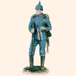 Soldat d'infanterie avec casquette à pointe (Feldgrau, pour la déclaration de guerre 1914) 