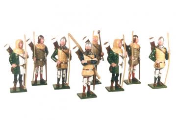 Englische Bogenschützen bei Agincourt 