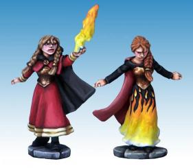 Female Elementalist Wizard and Apprentice 