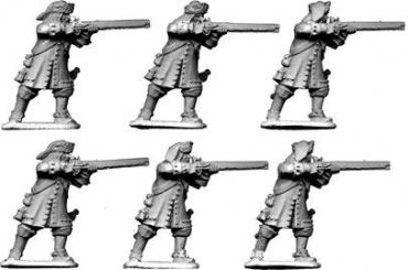 Dismounted Dragoons in Fur-Trimmed Cap Firing 