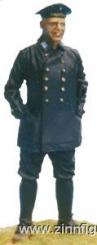 Aeronaut in Leather Overcoat 