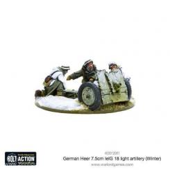 Armée allemande 7,5 cm leIG 18 canon d'infanterie légère - hiver 
