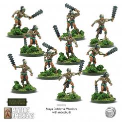 Maya Calakmal Warriors with Macuahuitl 