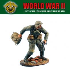 German Combat Pioneer Throwing Satchel Charge 