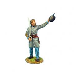 Confederate Major Raising Hat 
