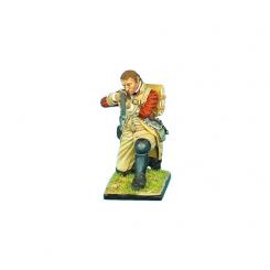 British Musketeer Kneeling Firing Bare Head 