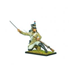 French Fusilier in Greatcoat Kneeling Loading 