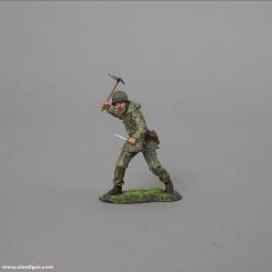 Légionnaire étranger avec une bêche 