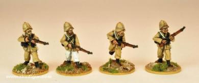 Fremdenlegionäre mit Tropenhelm in Kolonialuniform 