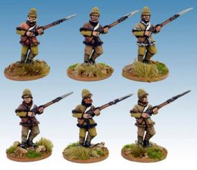 Britische Infanterie in Poshteen - vorgehend 