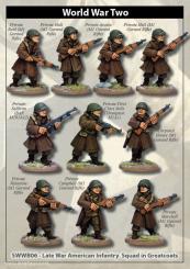 Fantassins américains tardifs en manteau 