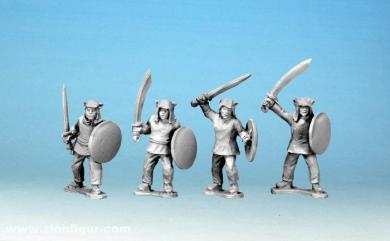 Tiger Men with Swords & Shields 