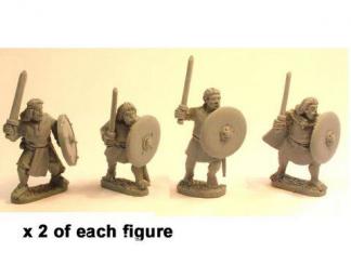 Irish Noble Warriors with Swords and Shields 