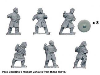 Bareheaded Saxon Warriors with Spears 