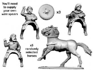 Mounted Scot Warriors 