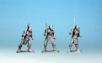 Halbork Marodeure mit Waffen und Schild 