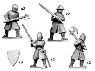 Chevalier à pied avec armes à deux mains 