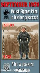 September 1939 - Polish Fighter Pilot in leather greatcoat 