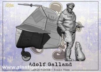 Adolf Galland avec queue d'avion Échelle 75mm 