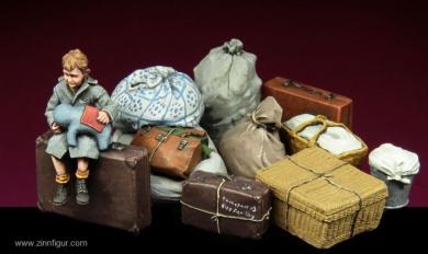 Refugee Boy with Possessions 