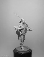 Guerrier iroquois avec un butin de chasse - 1750-60 