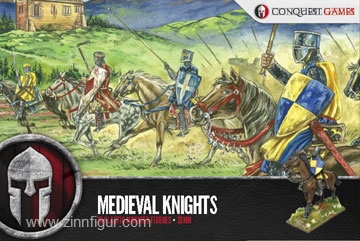Chevaliers médiévaux à cheval 