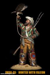 Chasseur avec un faucon 