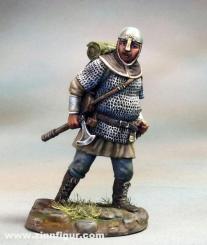 Guerrier maladroit avec une hache 